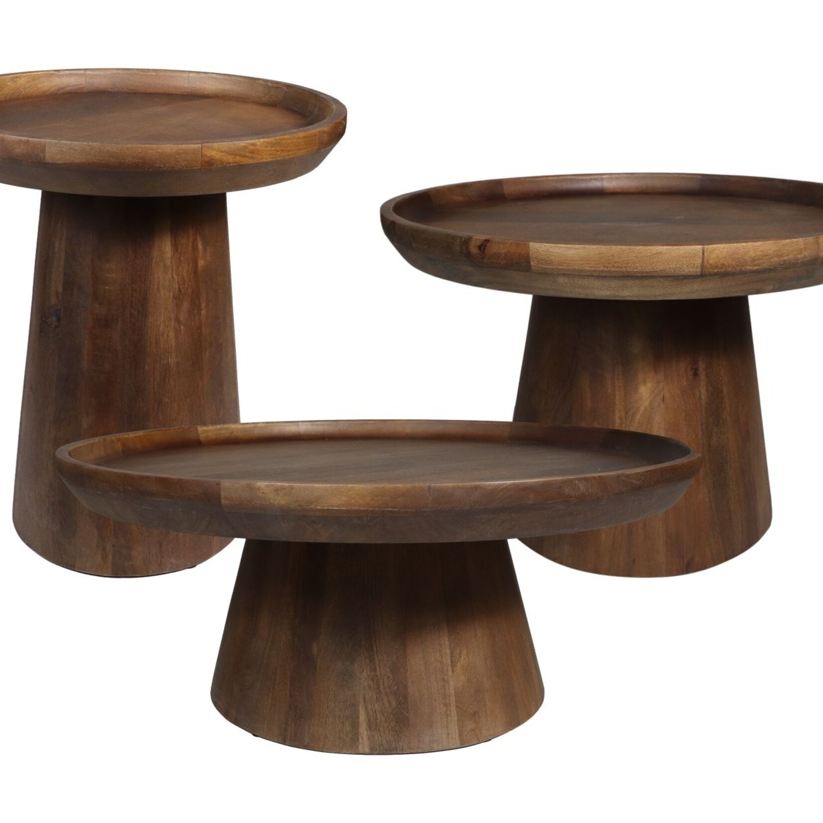 HSM Collection Drum salontafel 75cm - mat bruin