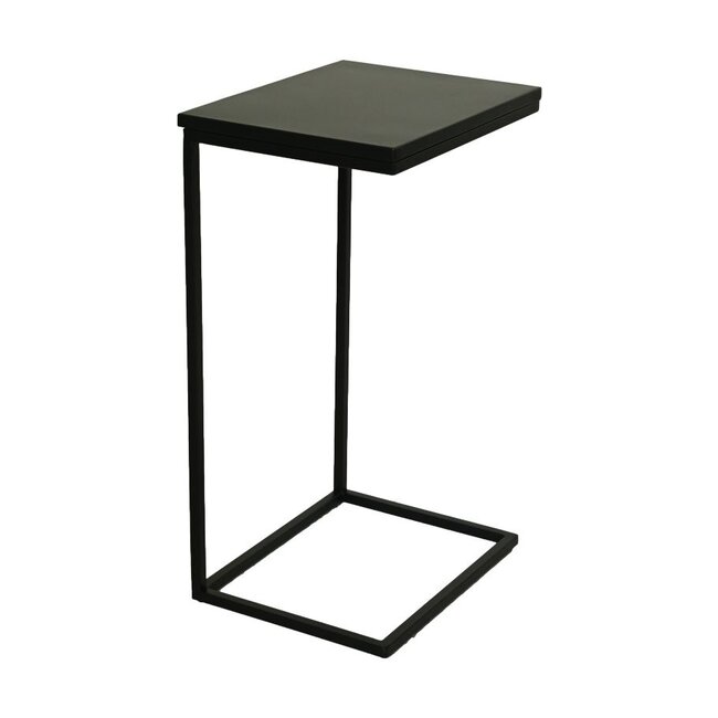 HSM Collection Bijzettafel Read - 38x30x65 - zwart - Metaal