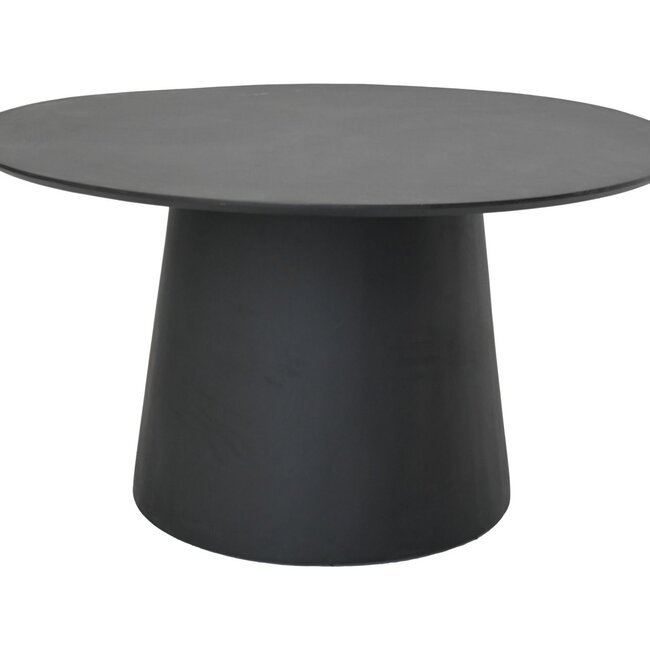 HSM Collection Ronde eettafel Drum - 140x140x77 - Zwart- Mangohout