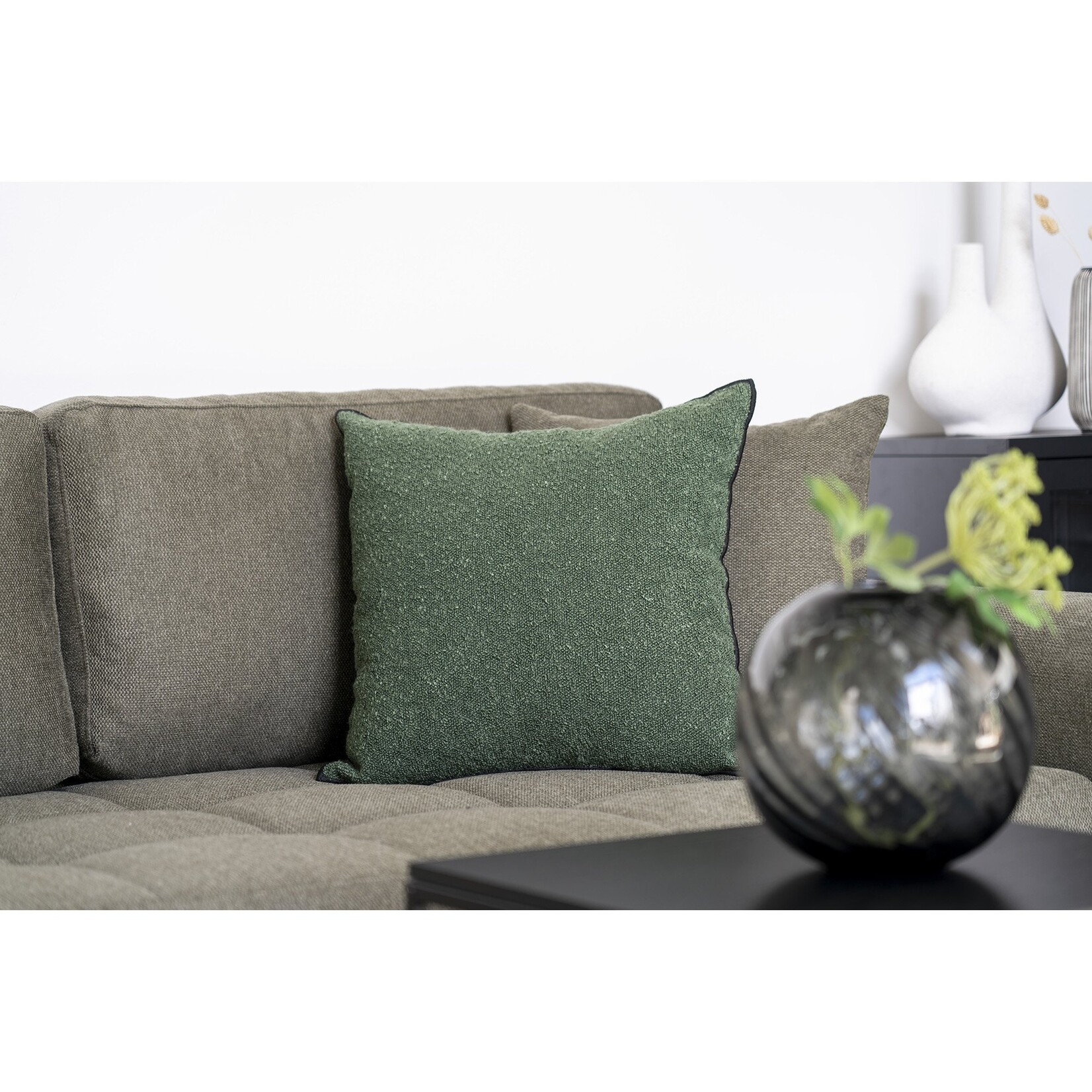 Nordic Lismore Cushion - Cushion, green, 45x45 cm