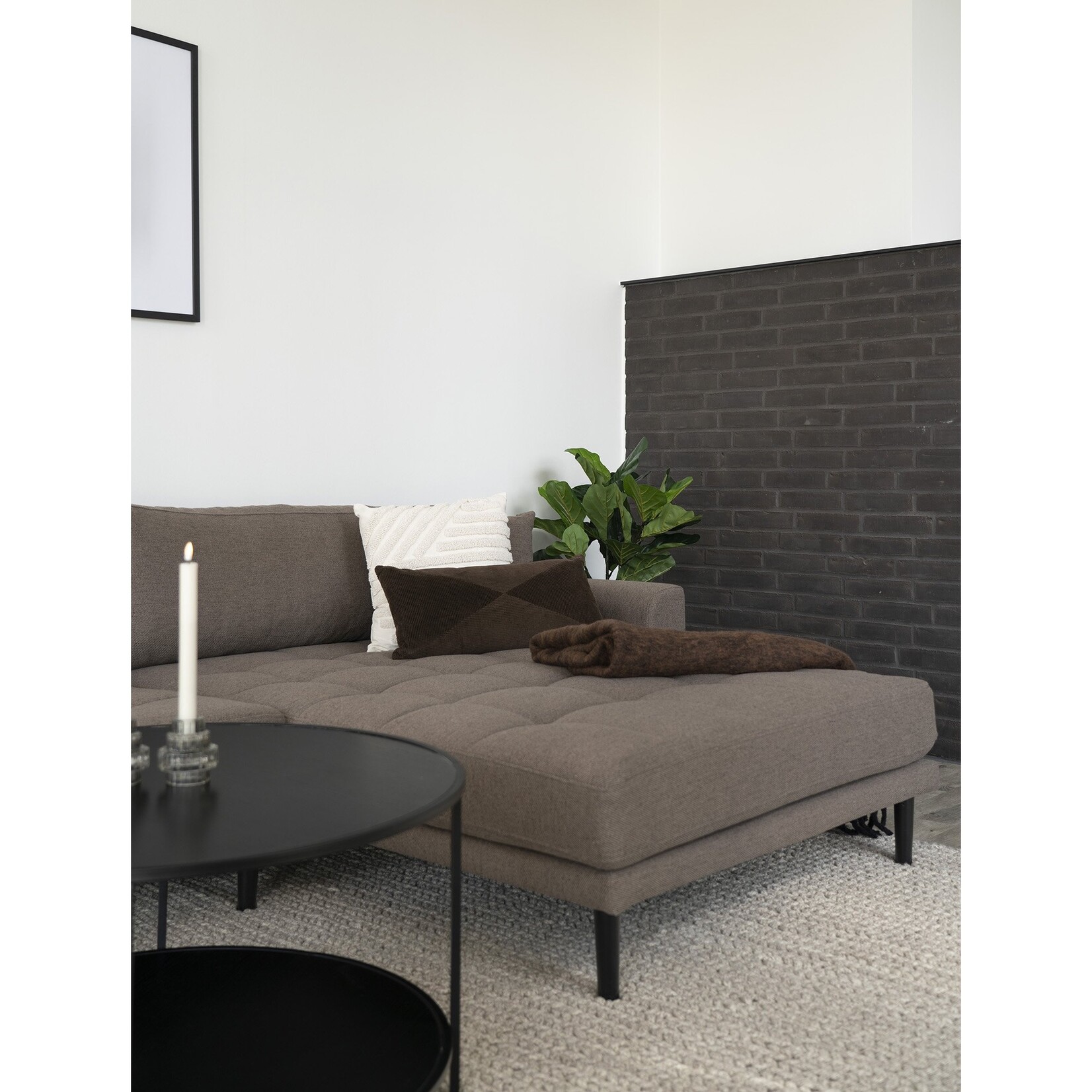 Nordic Griffith Cushion - Cushion, brown, 30x60 cm