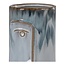 Nordic Vase - Vase in ceramic, 2-tone blue, with face, round, Ø9,5x17 cm