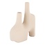 Nordic Vase - Vase in sand ceramic with two openings 8x23,5x27 cm