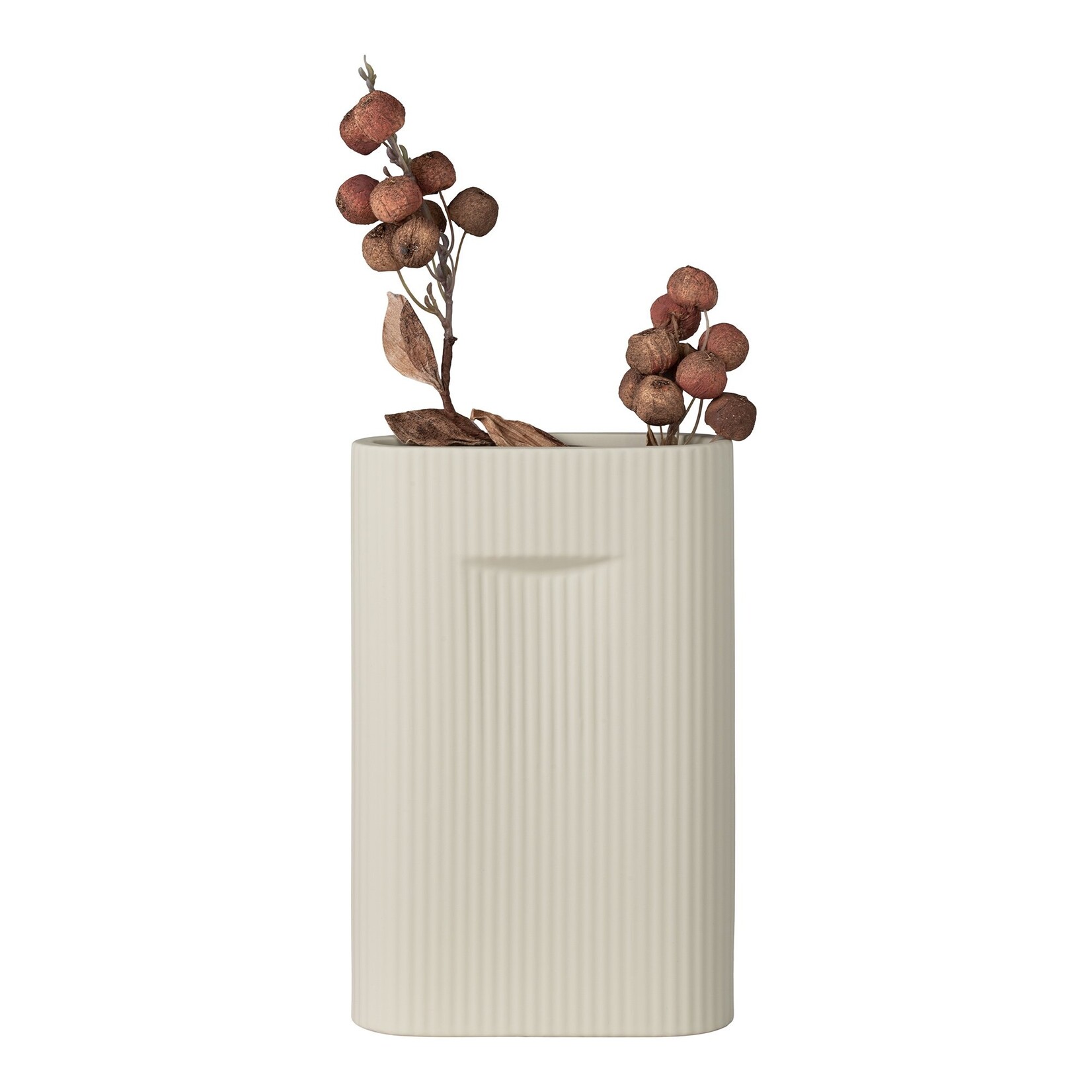 Nordic Vase - Vase in ceramic, grey, 16,5x6,5x26 cm