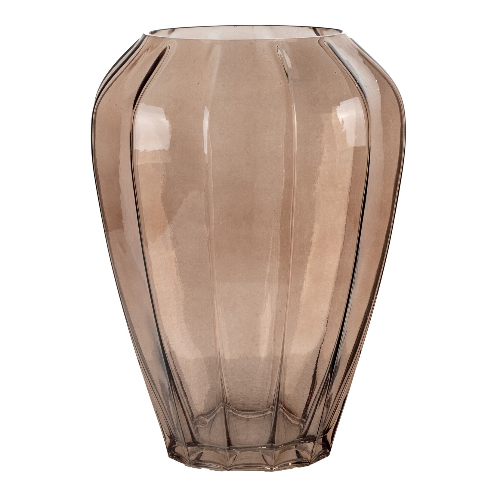 Nordic Vase - Vase in glass, brown, Ø22x29 cm