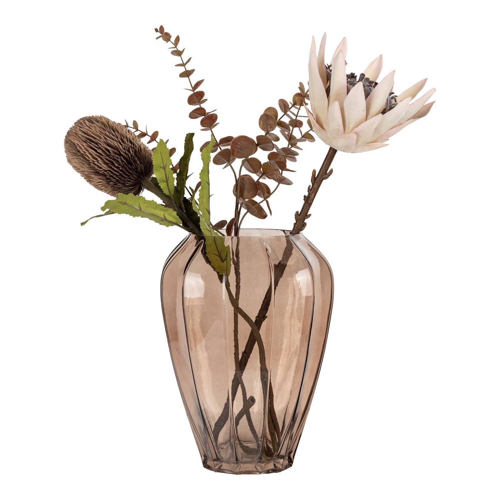 Nordic Vase - Vase in glass, brown, Ø22x29 cm