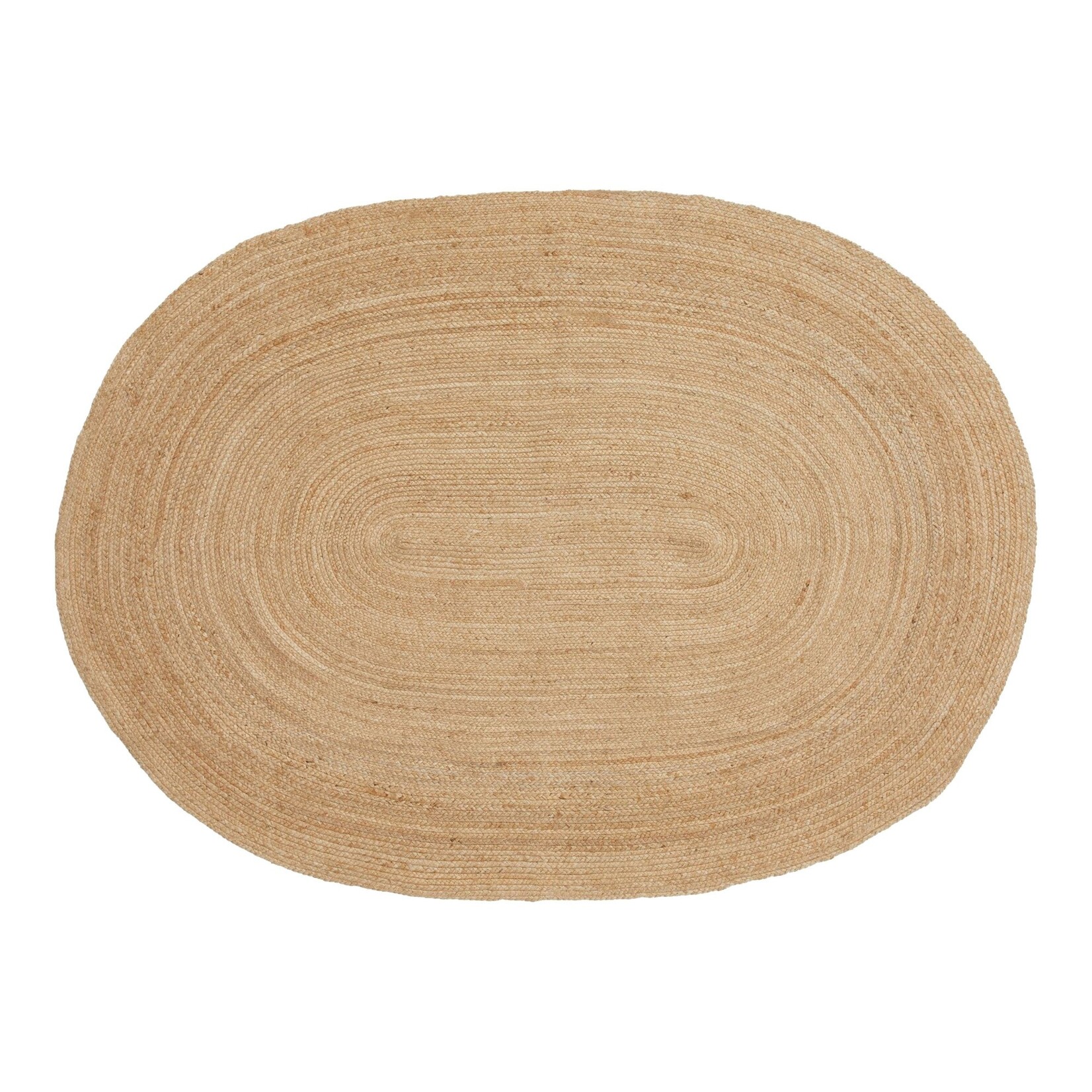 Nordic Bombay Rug - Rug in braided jute, nature, oval, 140x200 cm
