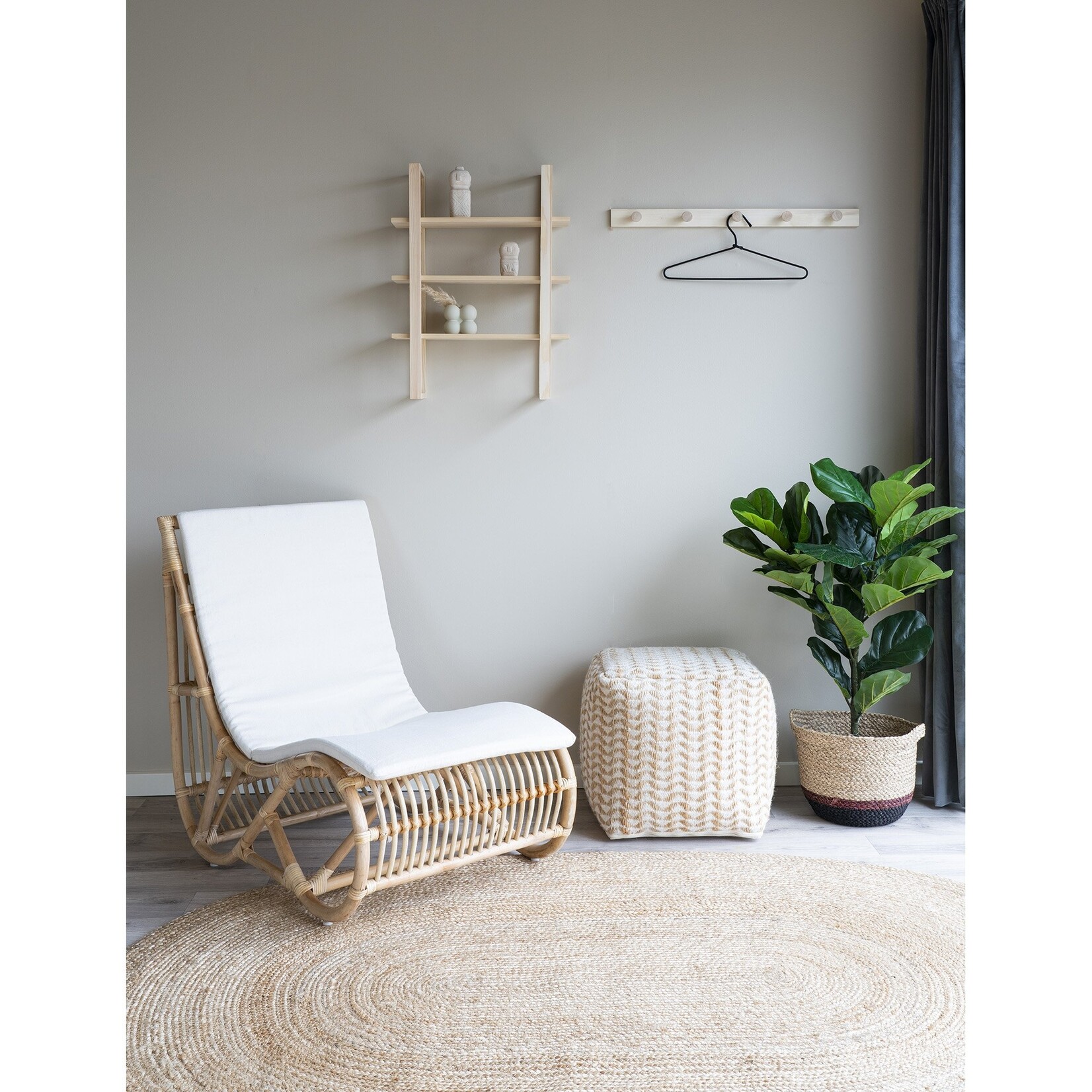 Nordic Bombay jute vloerkleed - ovaal