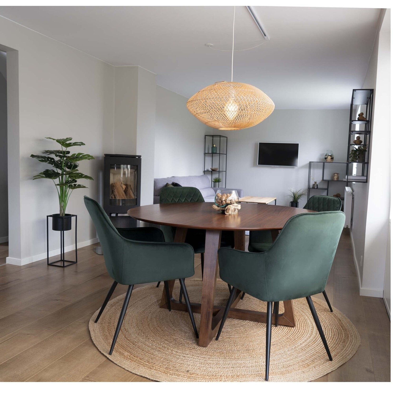 Nordic Bombay jute vloerkleed - rond
