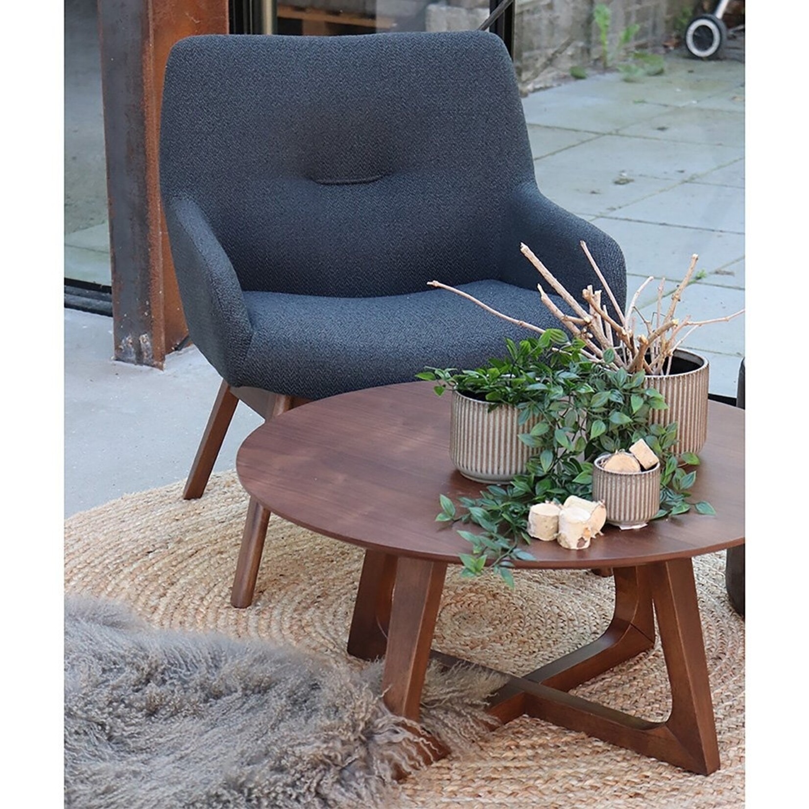 Nordic Bombay jute vloerkleed - rond