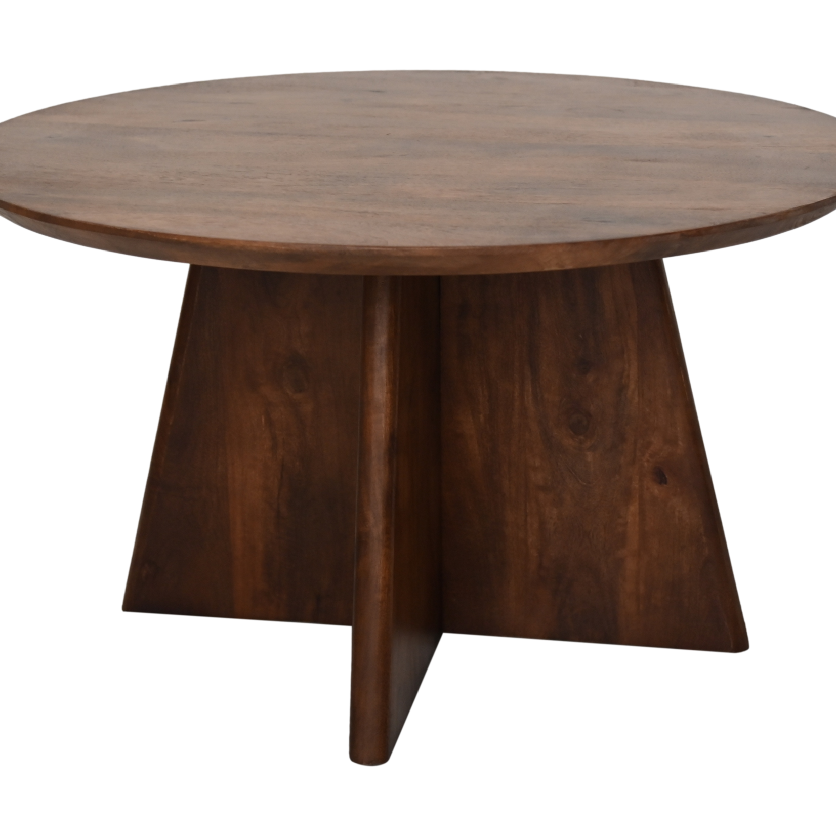 HSM Collection Ronde salontafel kruispoot 80cm - mat bruin
