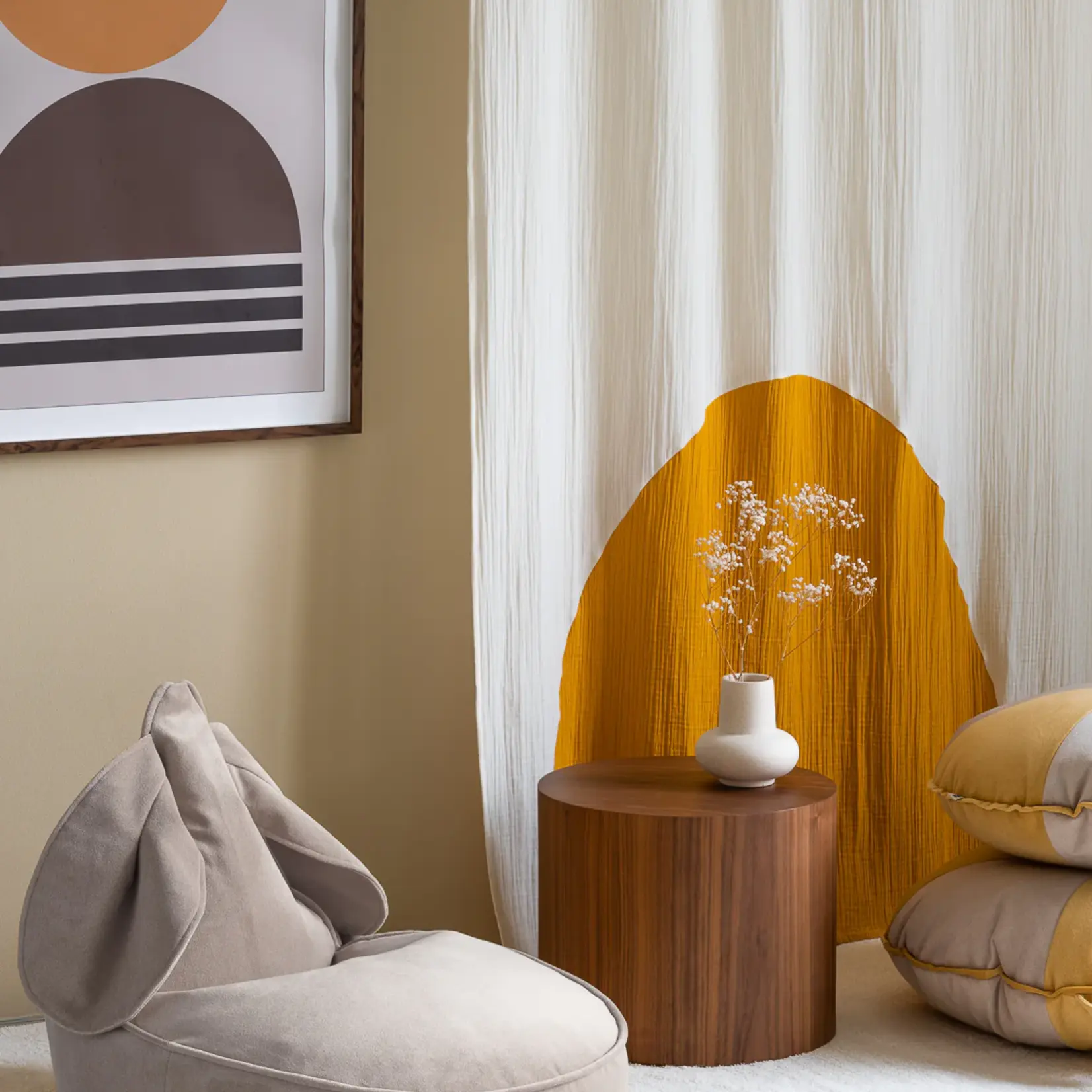 Wigiwama Dusty Beige Bunny Beanbag