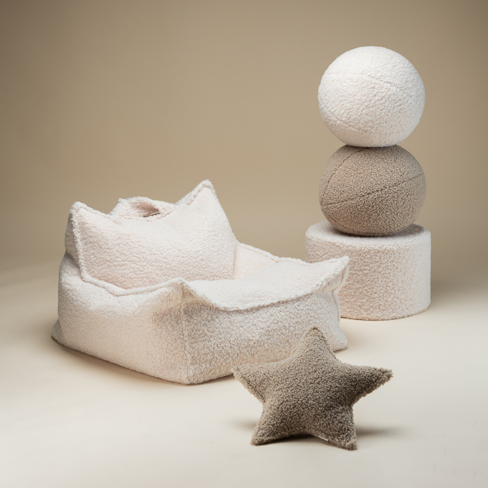 Wigiwama Cream White Beanbag Chair