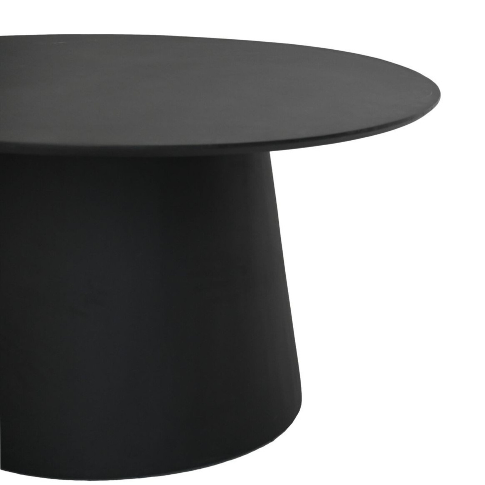 HSM Collection Ronden eettafel Drum - 120x120x77 - zwart - Mangohout
