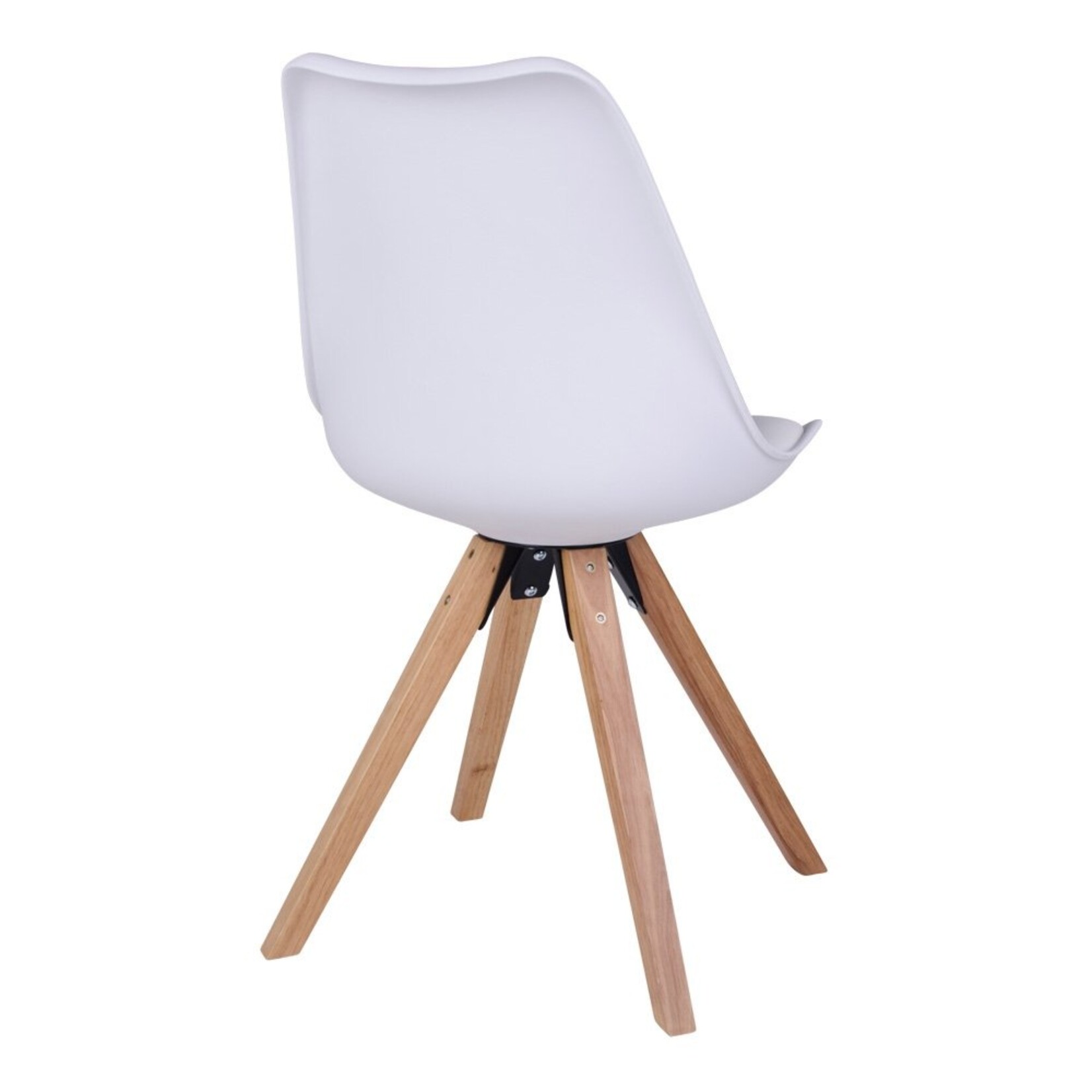Nordic Bergen Dining Chair - Chair in white with natural wood legs - set of 2