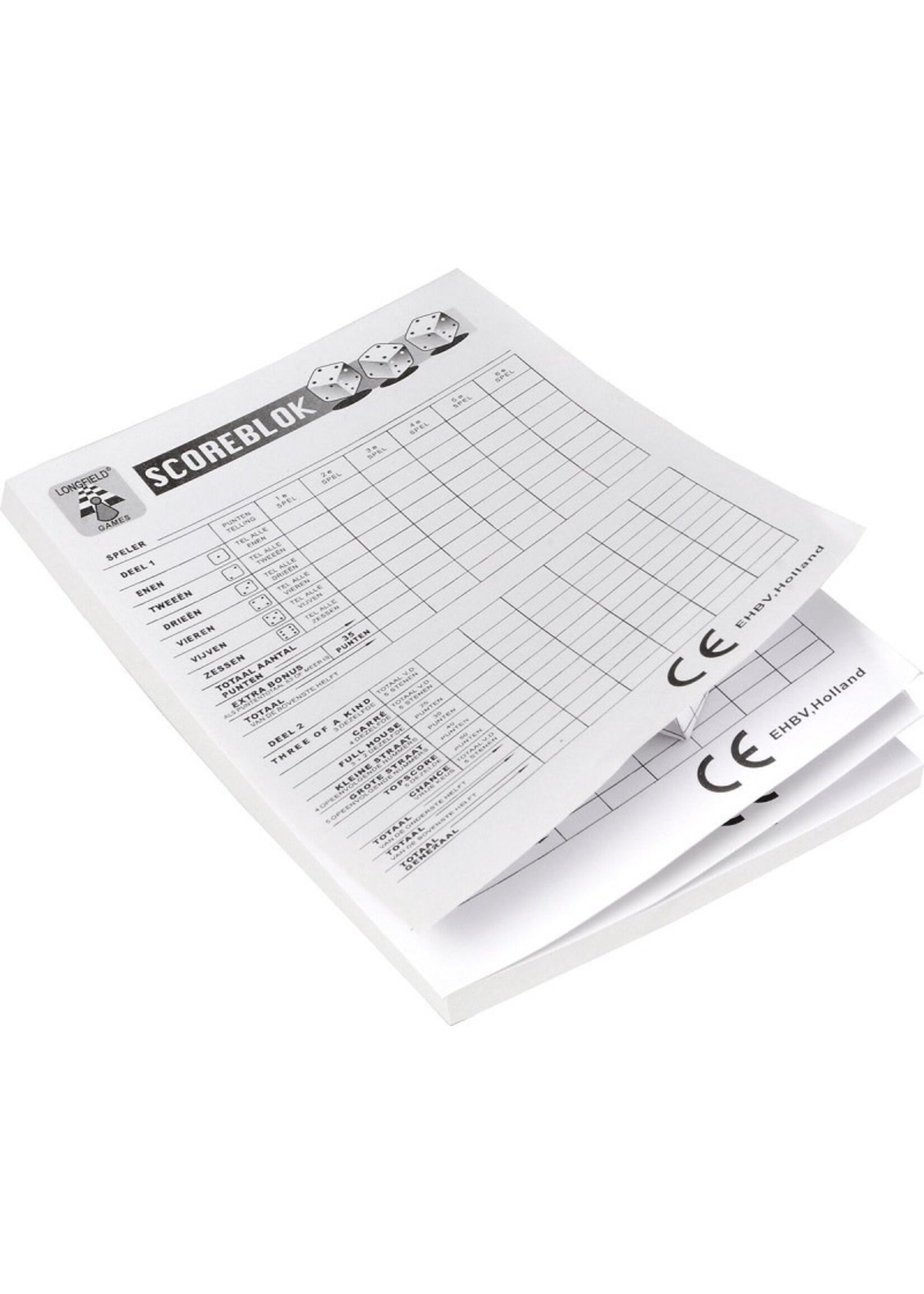 Longfield games Longfield Yahtzee scoreblok