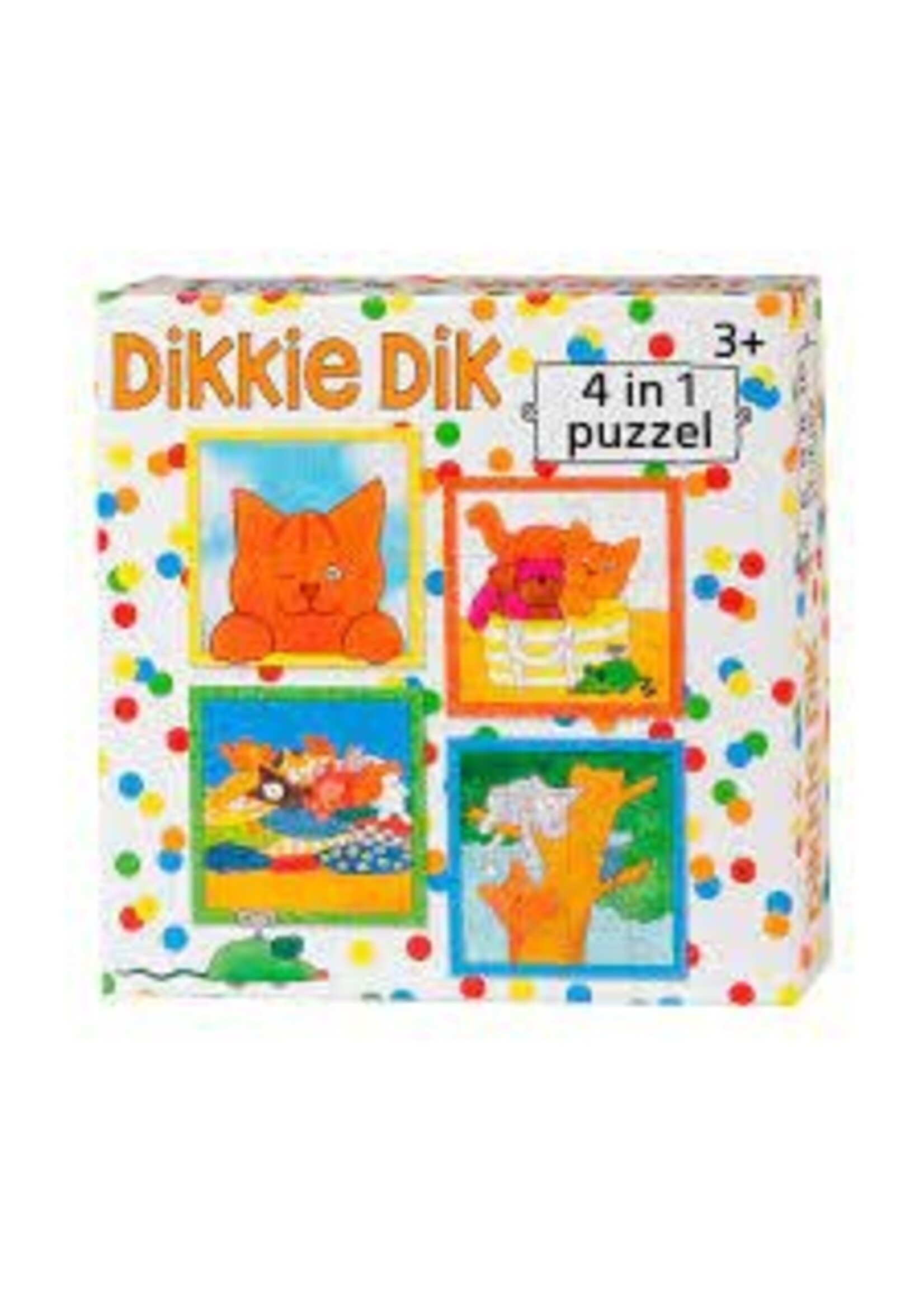 Dikkie Dik Puzzel Dikkie Dik 4 in 1 (4, 6, 9 en 16 stukjes)