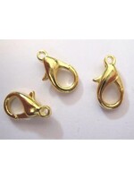 Craftemotions Karabiner - Goud (15 mm, 3 stuks)