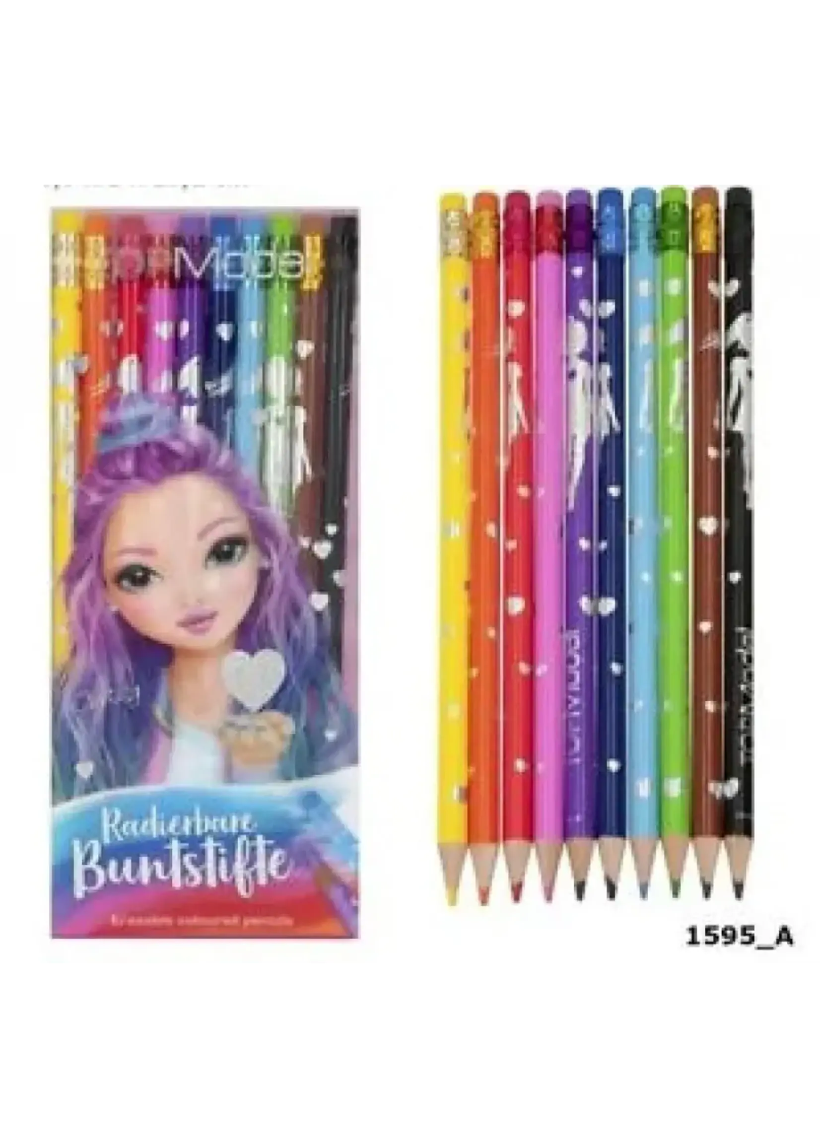 TopModel TOPModel Uitgumbare kleurpotloden 10 stuks