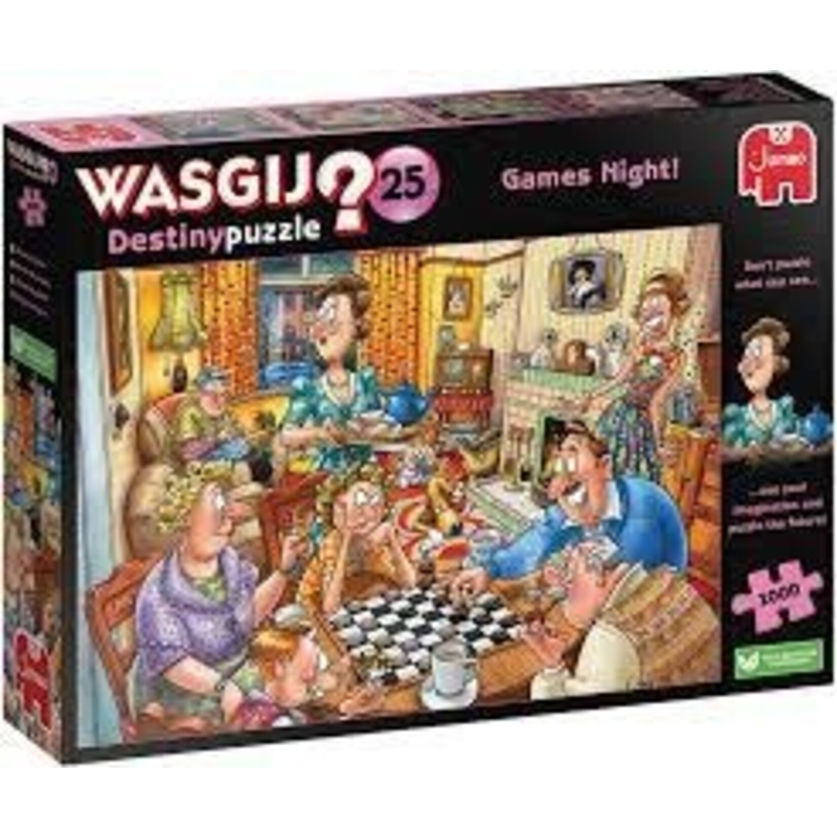 Jumbo Wasgij puzzel Destiny 25 - Spelletjesavond! (1000 stukjes)