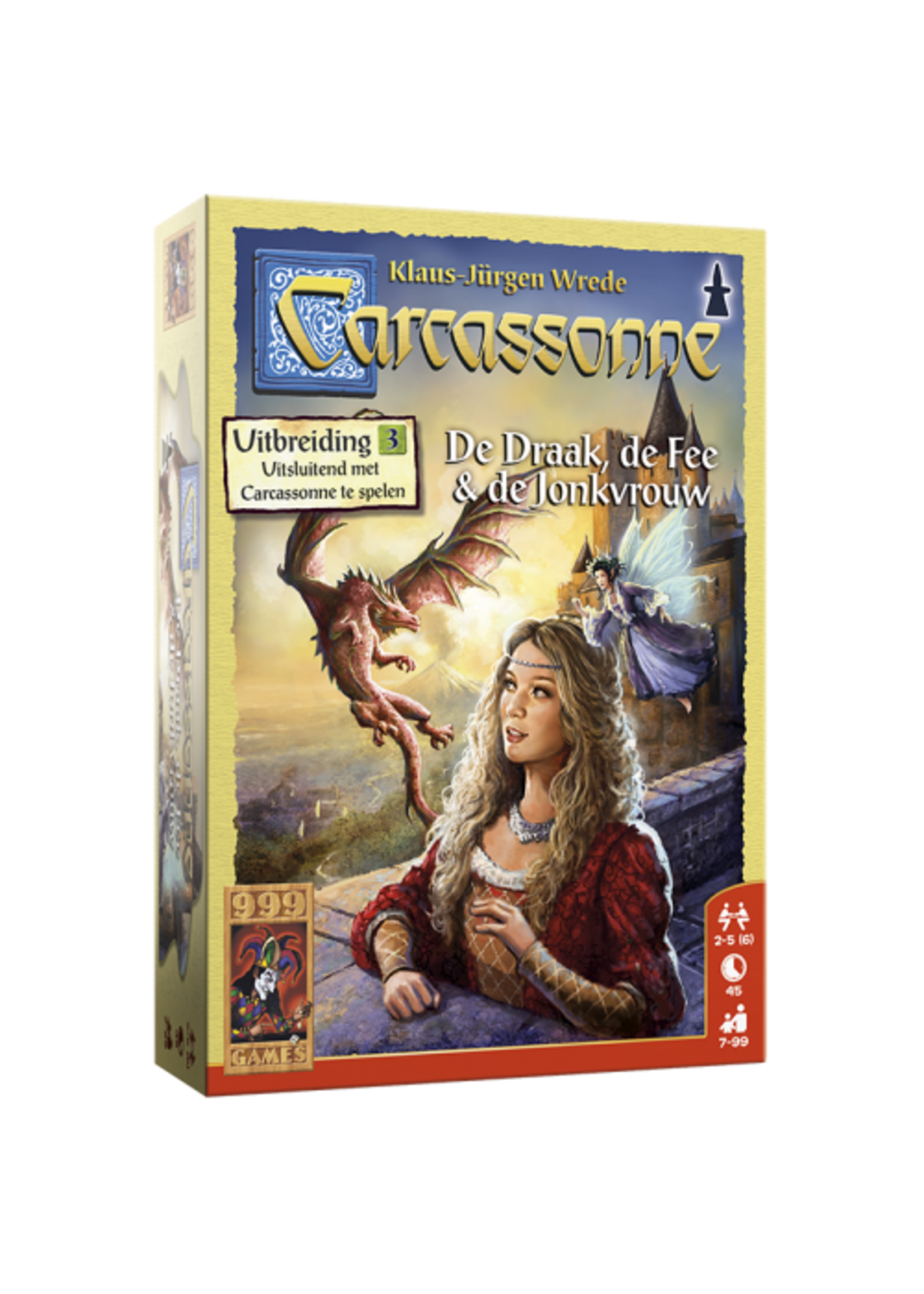 999 Games 999 Games Carcassonne - de Draak, de Fee & de Jonkvrouw (uitbreiding 3)