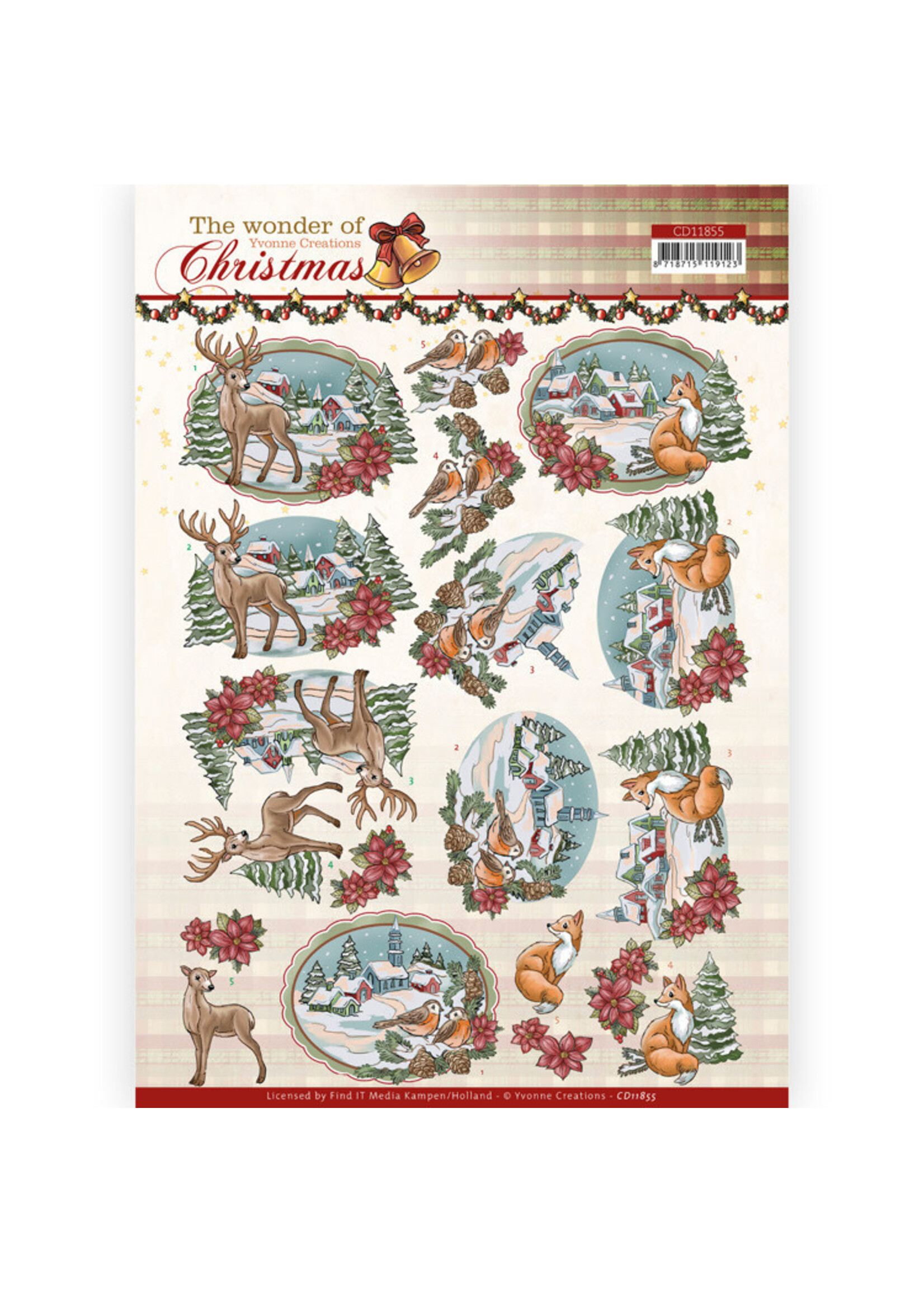 Yvonne Creations 3D Cutting Sheet - Yvonne Creations - The Wonder of Christmas - Wonderful Village