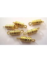 Hobby & crafting Fun Schroefsluiting Ton - Goud (8 mm, 6 stuks)