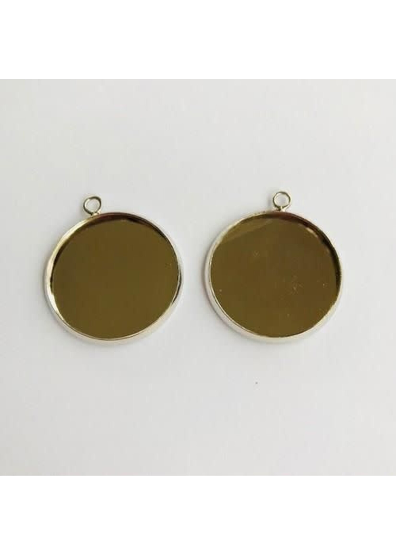 Craftemotions Hanger - met 1 oog - rond (25 mm, 2 stuks)