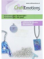 Craftemotions CraftEmotions Schroefoogjes mini zilverkleurig (4 mm x 8 mm)