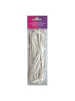 Craftemotions Koord imitatieleer, vierkant wit (3 mm, 5 meter)