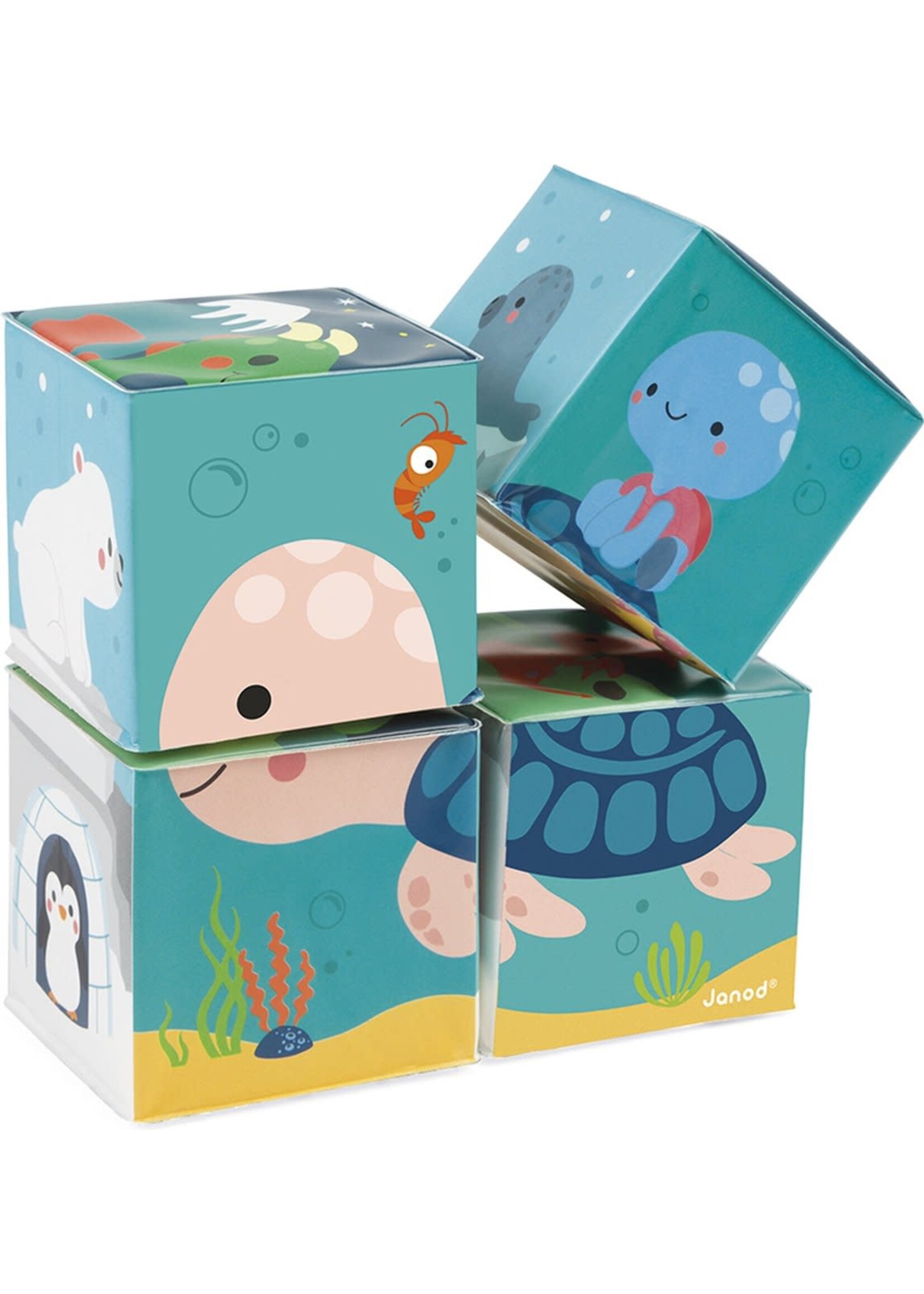 Janod Janod Badspeelgoed - 4 Bad kubussen