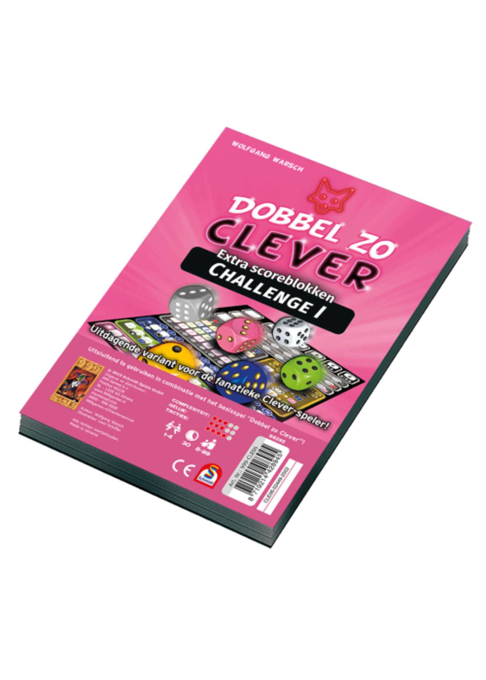 999 Games 999 Games Dobbel zo Clever extra scoreblokken (Challenge 1)
