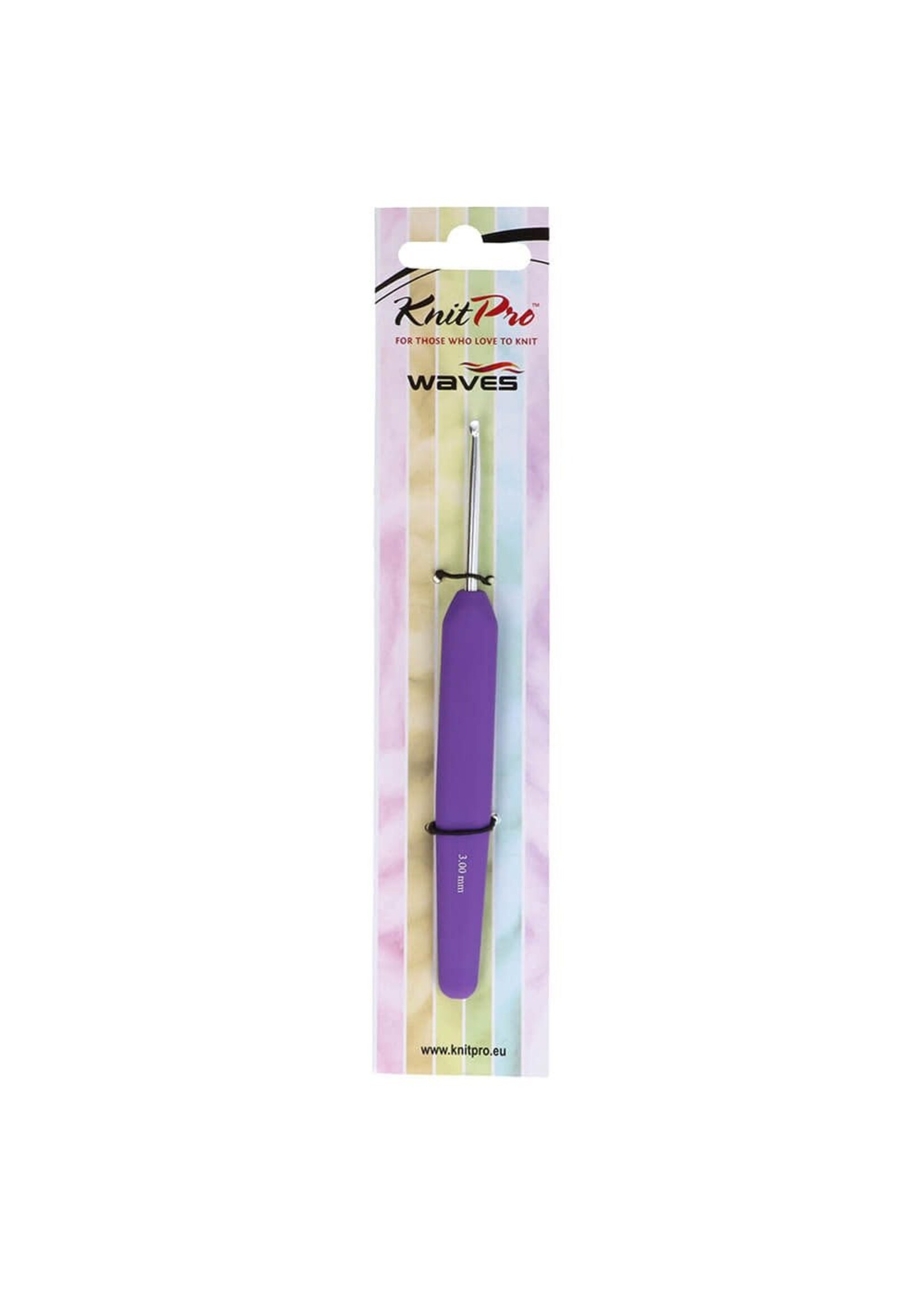 KnitPro Waves Knitpro Waves haaknaald soft grip 3.0 mm