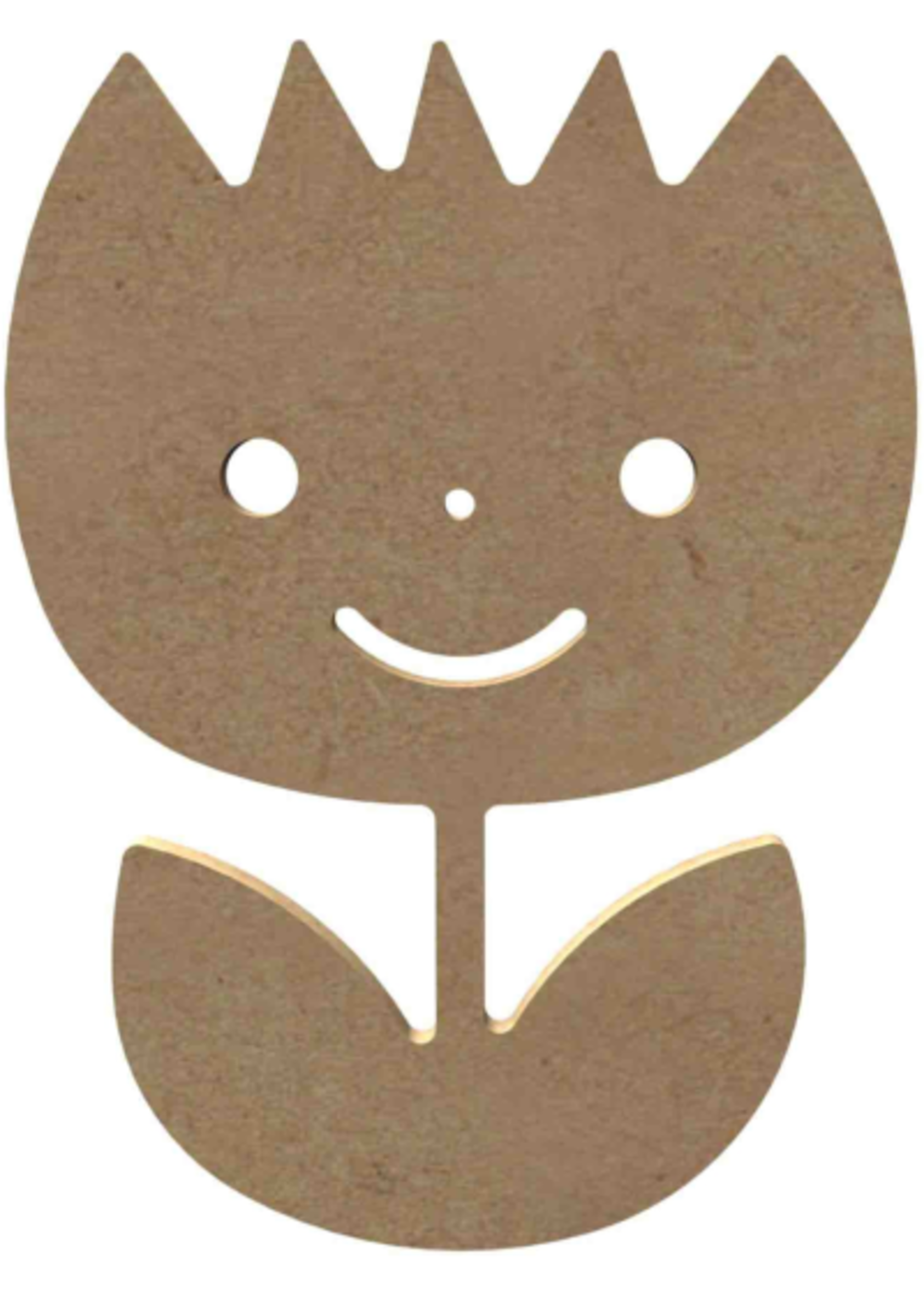 Hobbygroep MDF Figuur - Lachende tulp