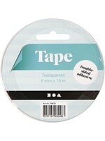 Hobbygroep Dubbelzijdig tape (6 mm x 10 m, transparant)