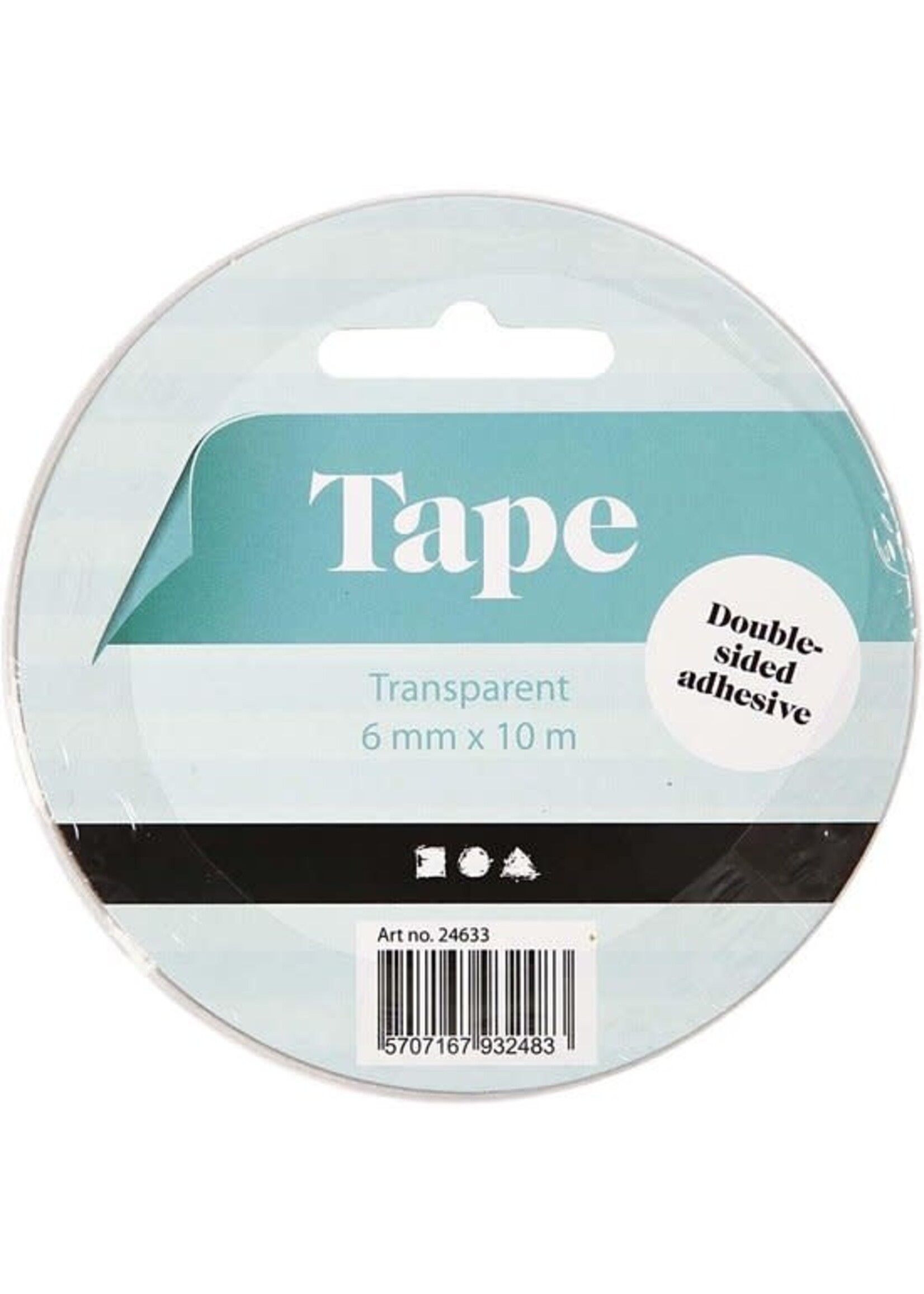 Hobbygroep Dubbelzijdig tape (6 mm x 10 m, transparant)