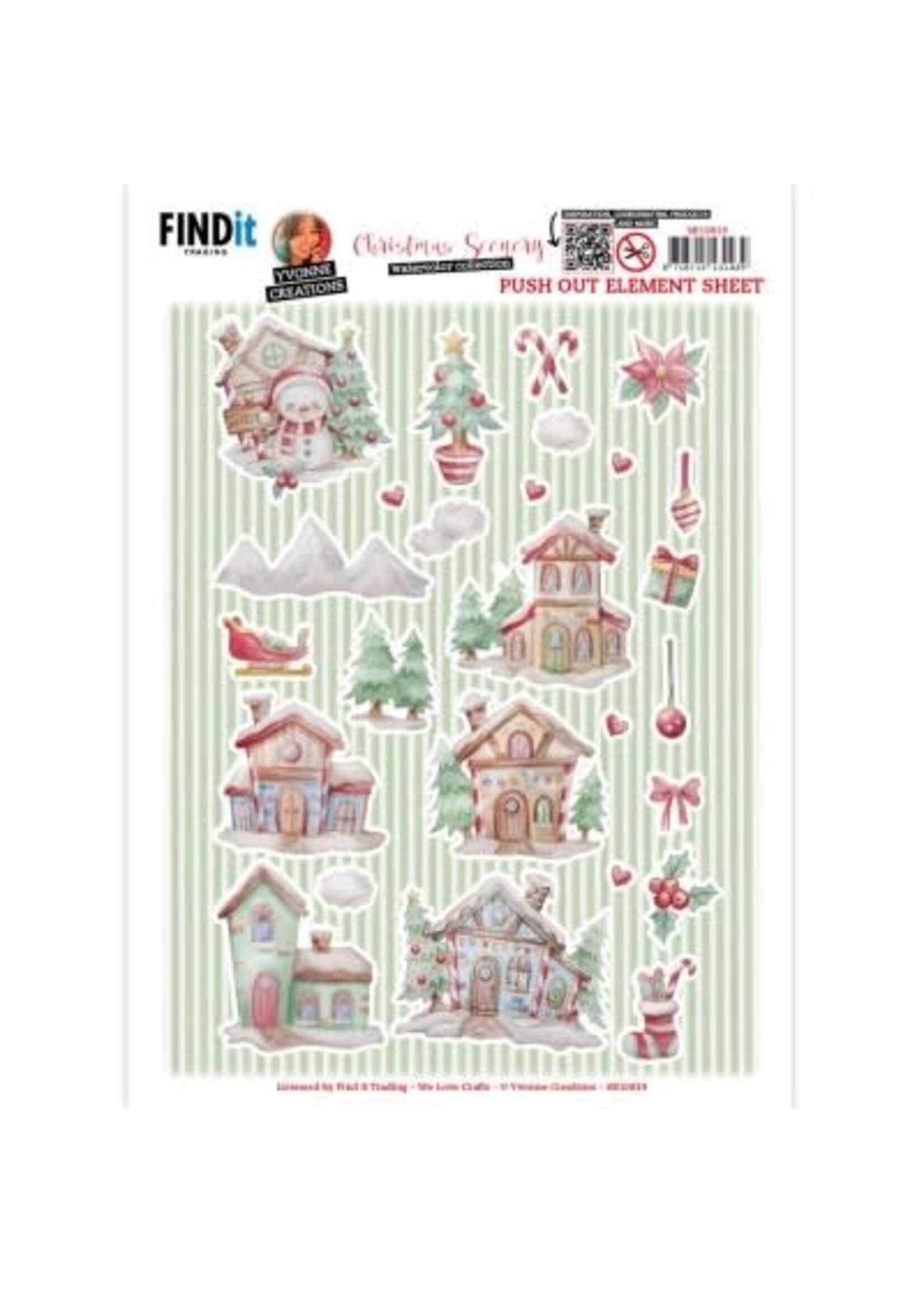 Yvonne Creations Push-Out - Yvonne Creations - Christmas Scenery - Small Elements B