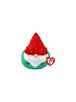 Ty TY Teeny Puffies CHristmas Gnome Topsy Red Hat 10 cm