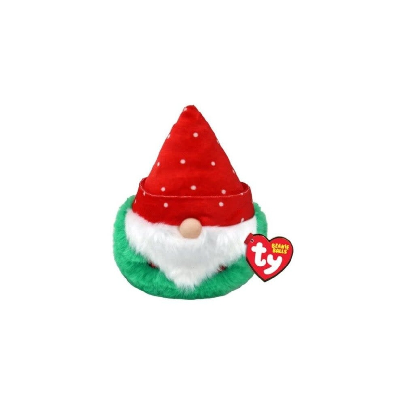 Ty TY Teeny Puffies CHristmas Gnome Topsy Red Hat 10 cm