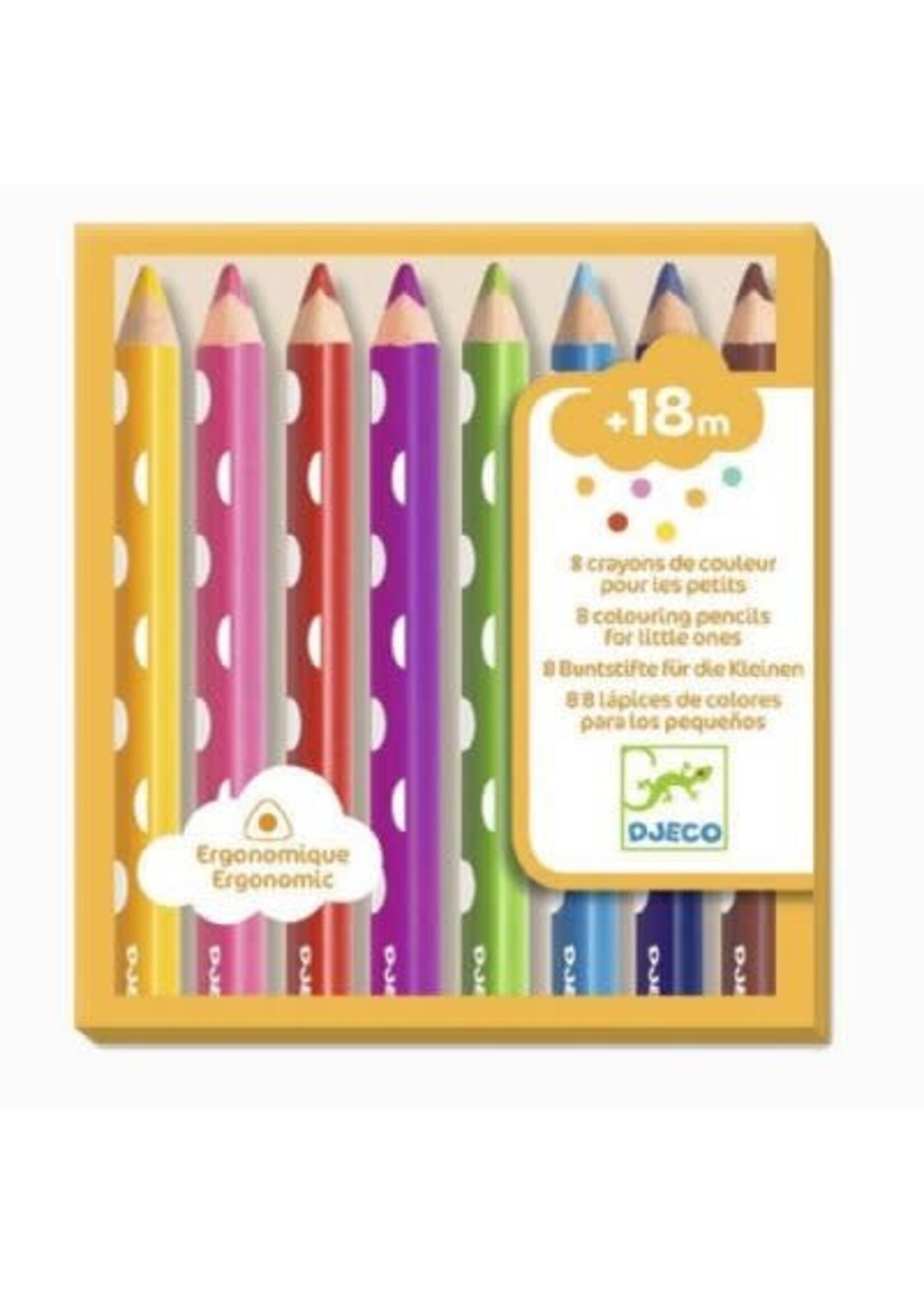 Djeco Djeco 9004 Kleurpotloden voor jonge kinderen (8 stuks)