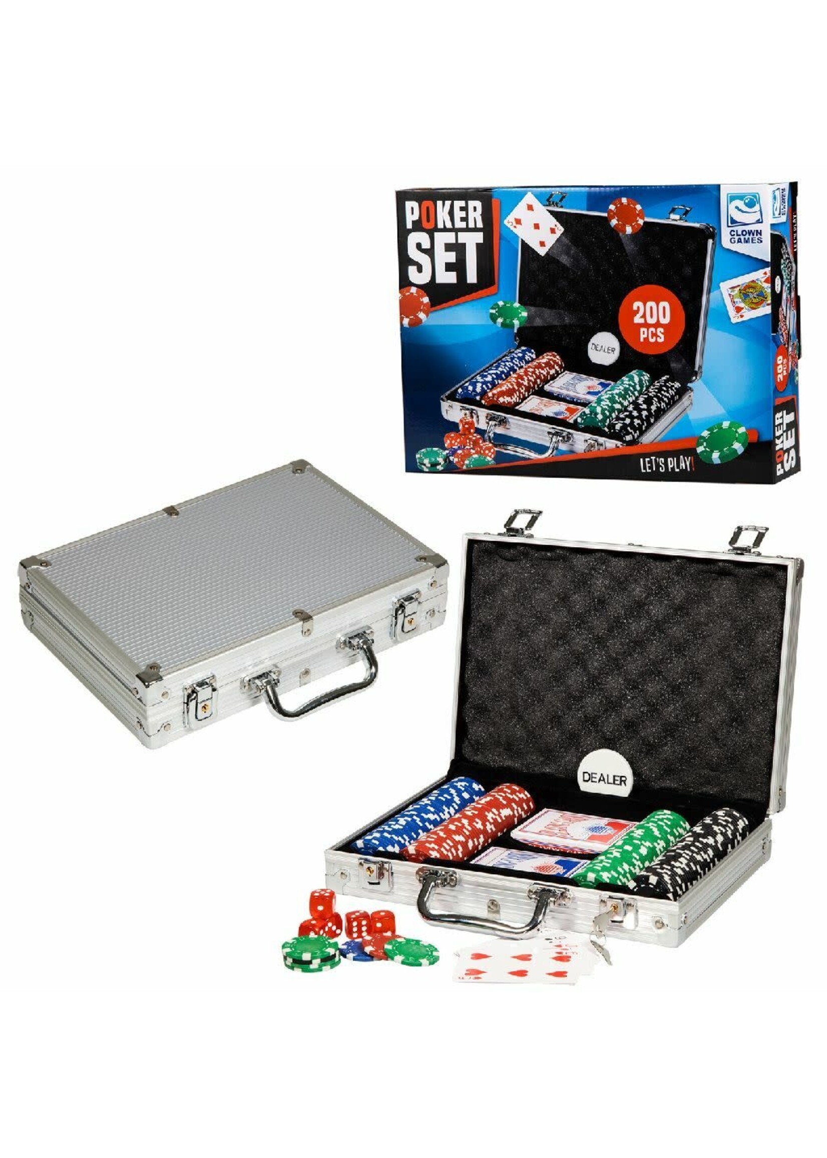 Clown Games Clown Games Pokerset Aluminium Koffer