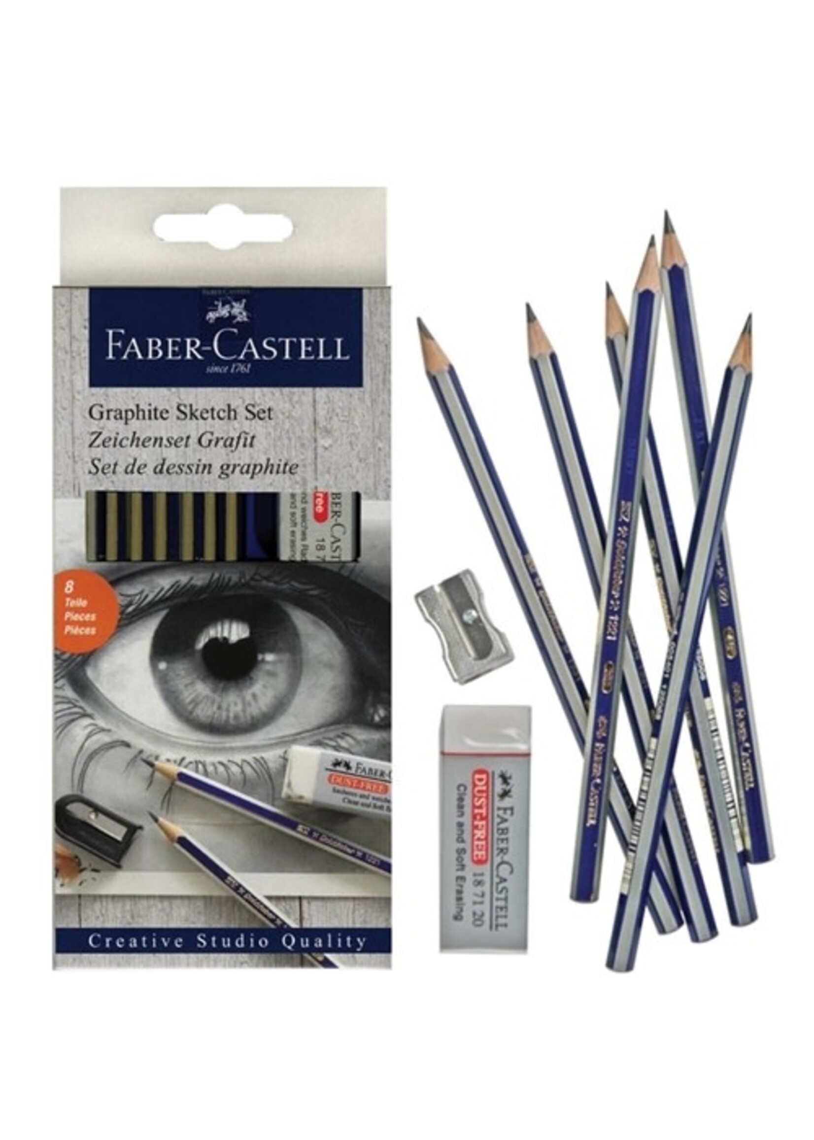 Faber-Castell Faber Castell Grafietset goldfaber 8 delig