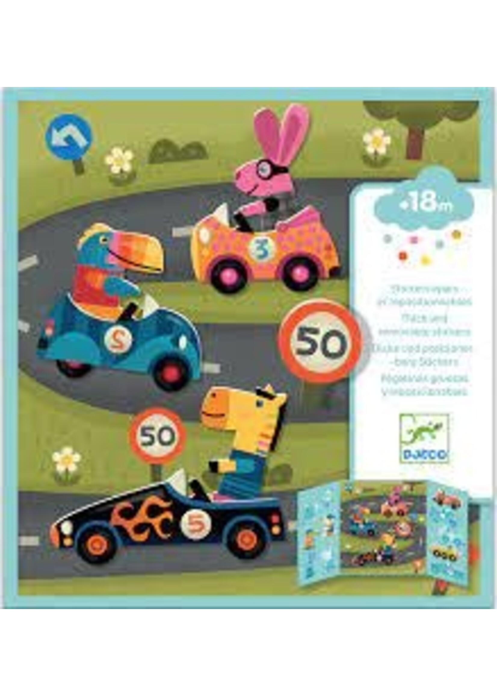Djeco Djeco Herbruikbare Stickers Racen (9073)