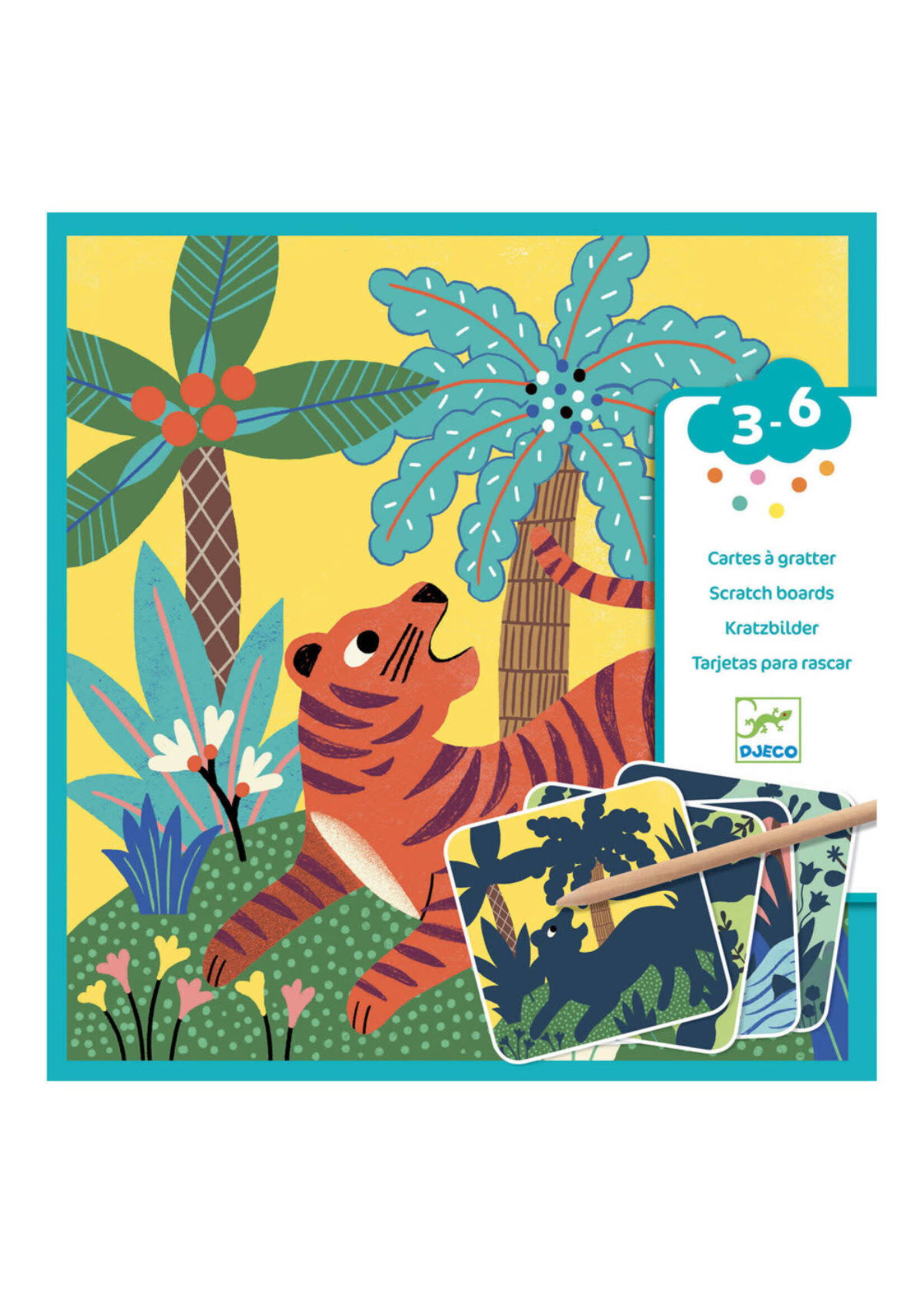 Djeco Djeco 9095 Kraskaarten - Grote dieren