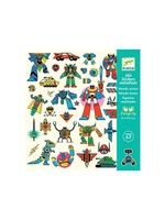 Djeco Djeco 9276 Stickers Metallic Robots