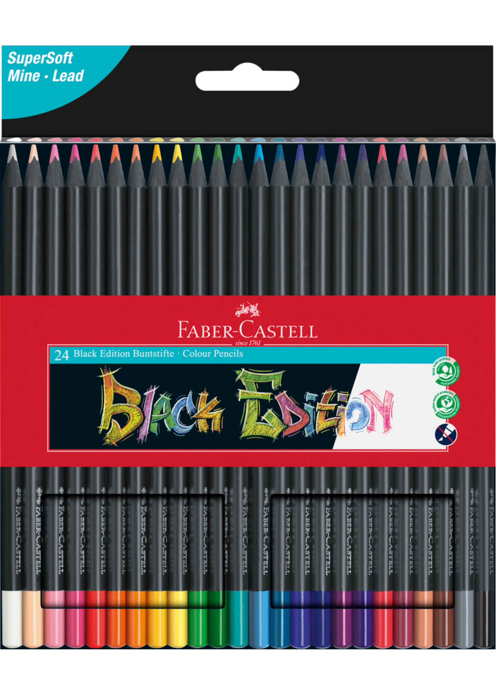 Faber-Castell Faber-Castell Kleurpotlood Black Edition (24 stuks)