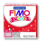 Fimo Fimo kids klei glitter rood (42 gram)