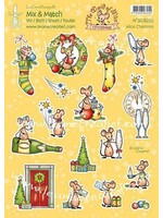 LeCreaDesign LeCrea - Mix & Match knipvellen Mice Kerst per vel