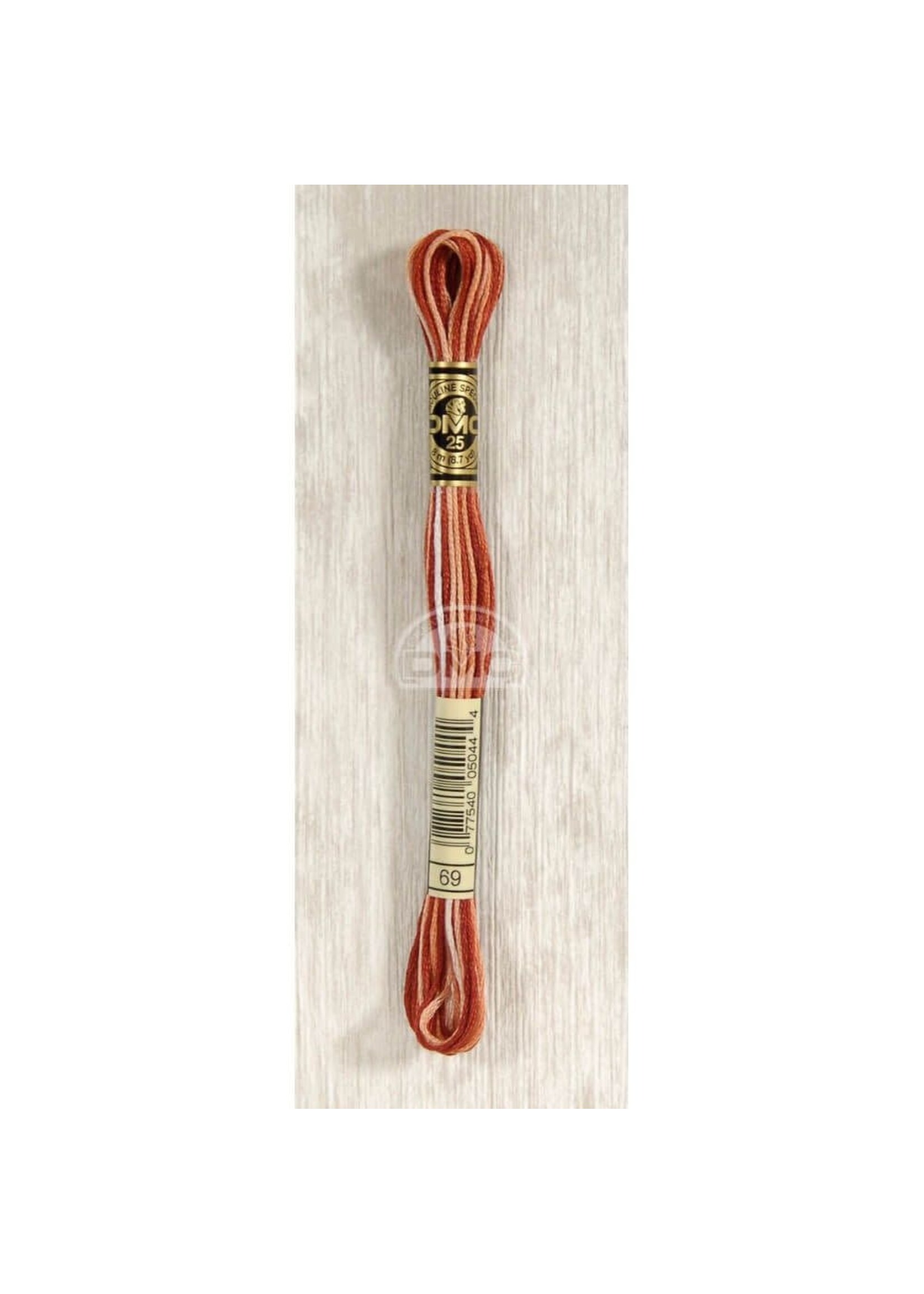DMC DMC Mouliné Splijtzijde - Bruin, Rood (0069)
