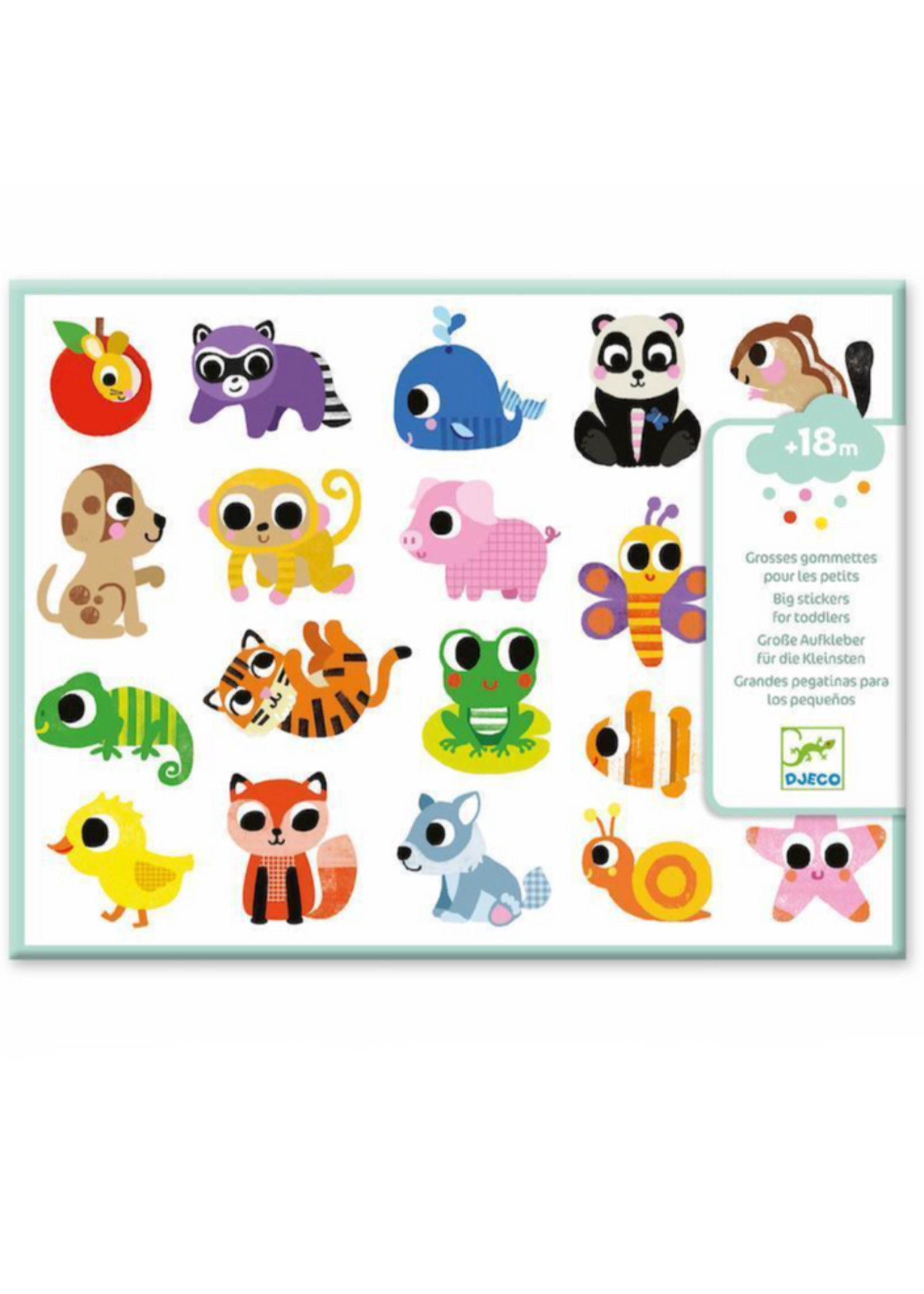 Djeco Djeco 9084 Grote stickers Babydieren